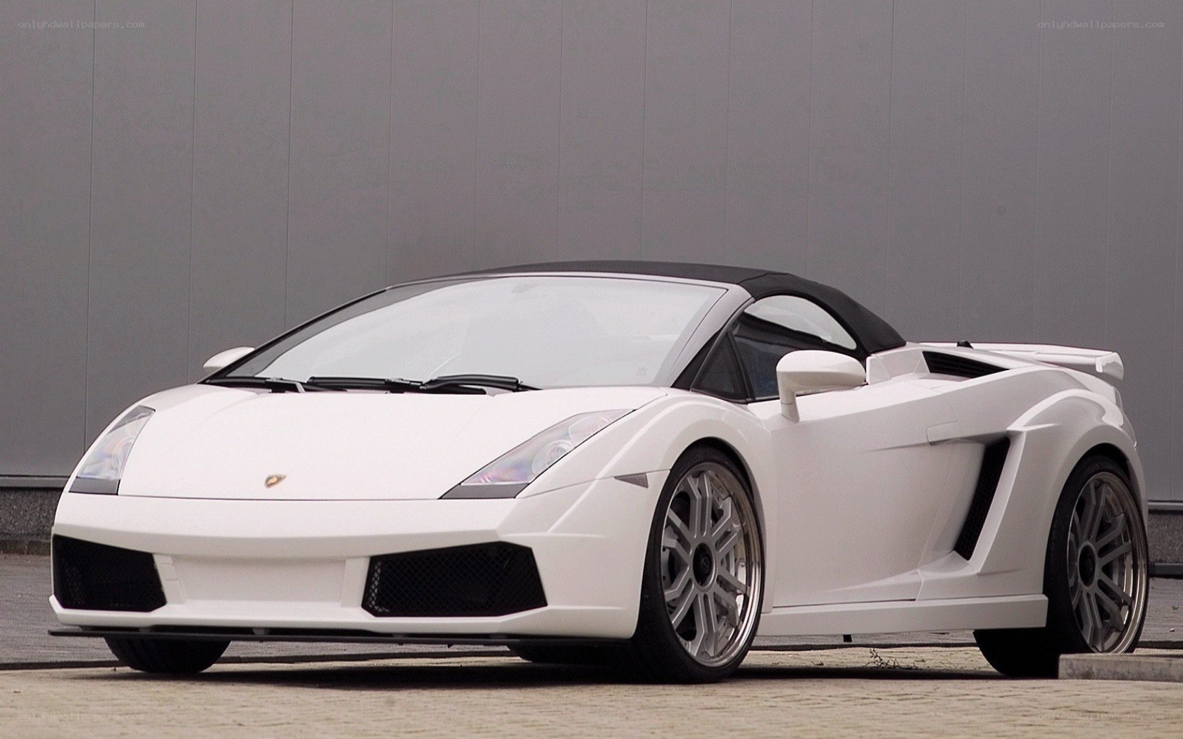 white lamborghini convertible