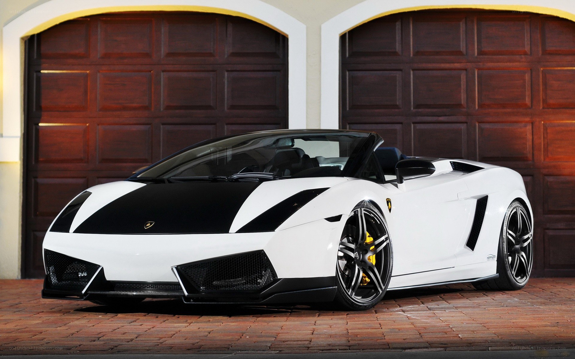 white lamborghini convertible
