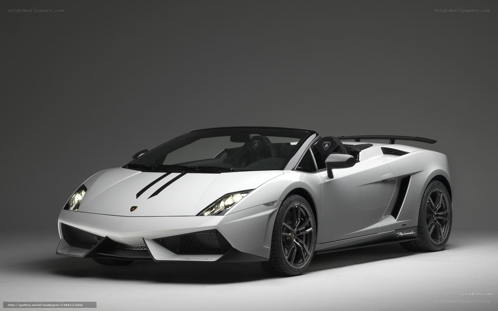 white lamborghini convertible