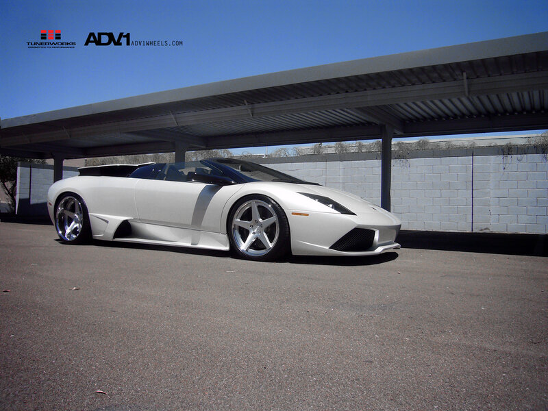 White Lamborghini Convertible — Dramatic, Afternoon, Photograph, Car