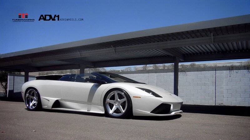 White Lamborghini Convertible — Dramatic, Afternoon, Photograph