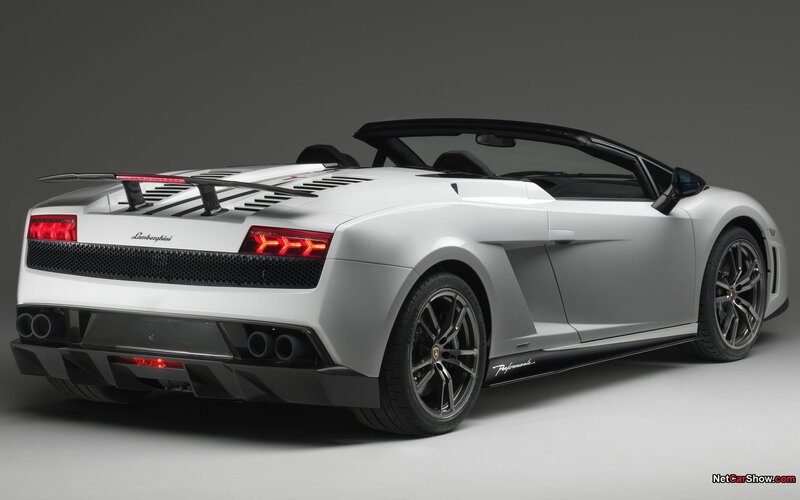White Lamborghini Convertible — Dramatic, Photograph, Car
