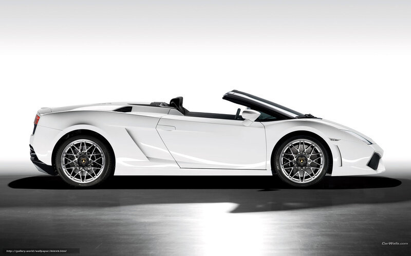 White Lamborghini Convertible — Dramatic, Photograph, Car, Wheel, Convertible Roof
