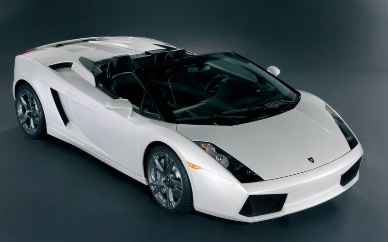 White Lamborghini Convertible — Dramatic, Photograph, Car, Windshield