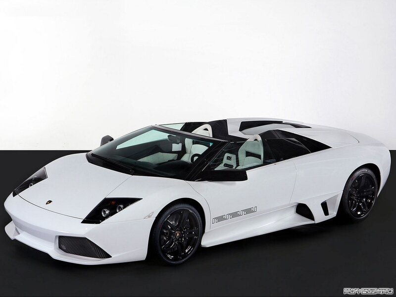 White Lamborghini Convertible — Neutral, Photograph