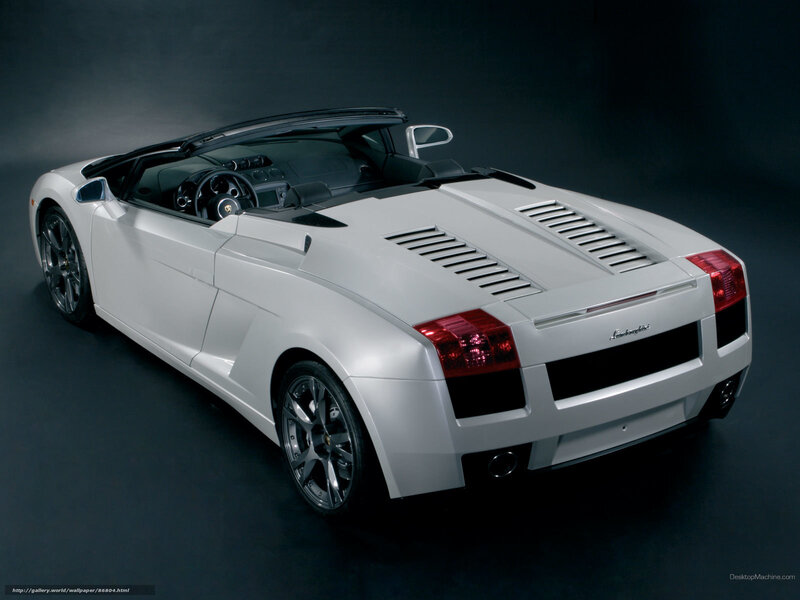 White Lamborghini Convertible — Silver, Dramatic, Photograph