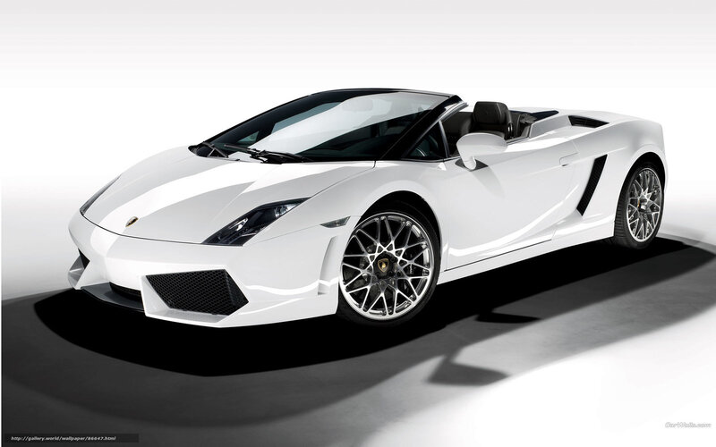 White Lamborghini convertible