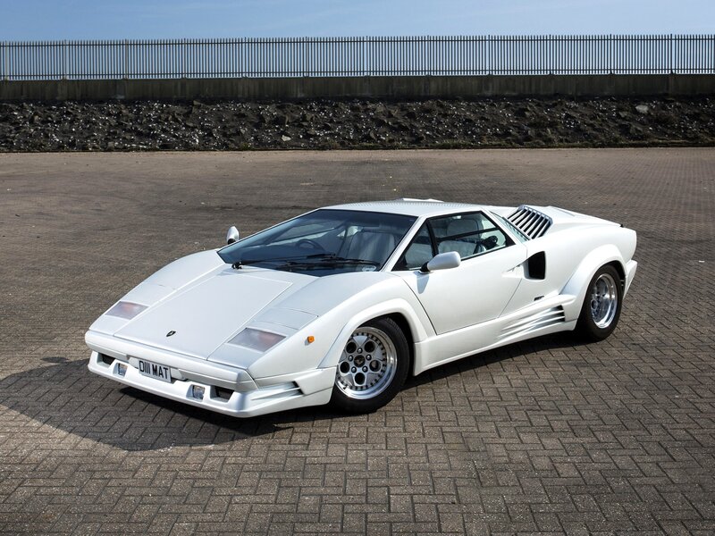 White Lamborghini Countach — Calm, Afternoon, Photograph