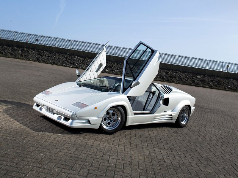 White Lamborghini Countach — Calm, Afternoon