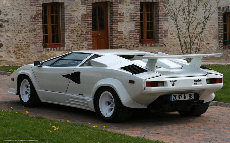 White Lamborghini Countach — Calm, Spring