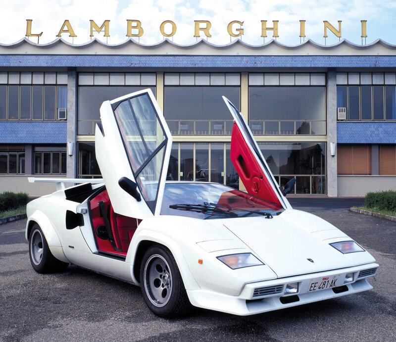 White Lamborghini Countach — Dramatic, Afternoon, Photograph