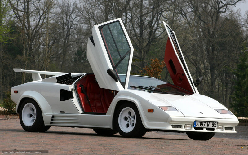 White Lamborghini Countach — Dramatic, Autumn