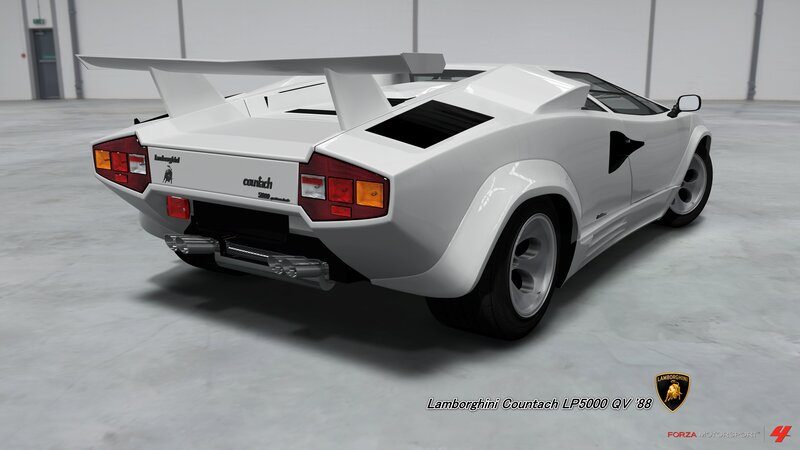 White Lamborghini Countach — Neutral, 3d Render