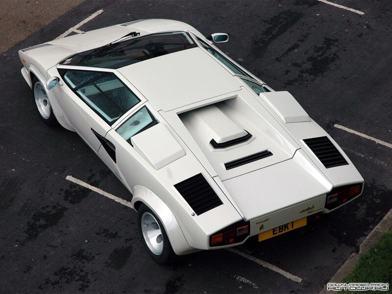 White Lamborghini Countach — Static, Photograph, Car