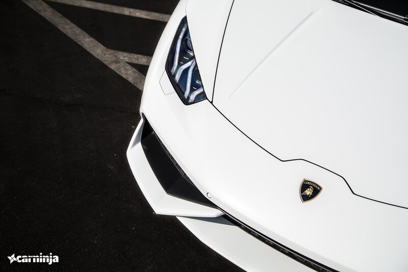 White Lamborghini Front