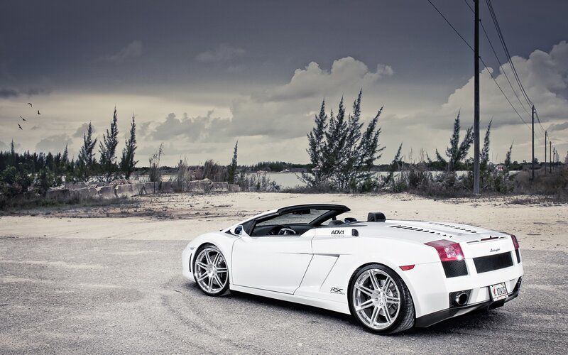 White Lamborghini Gallardo