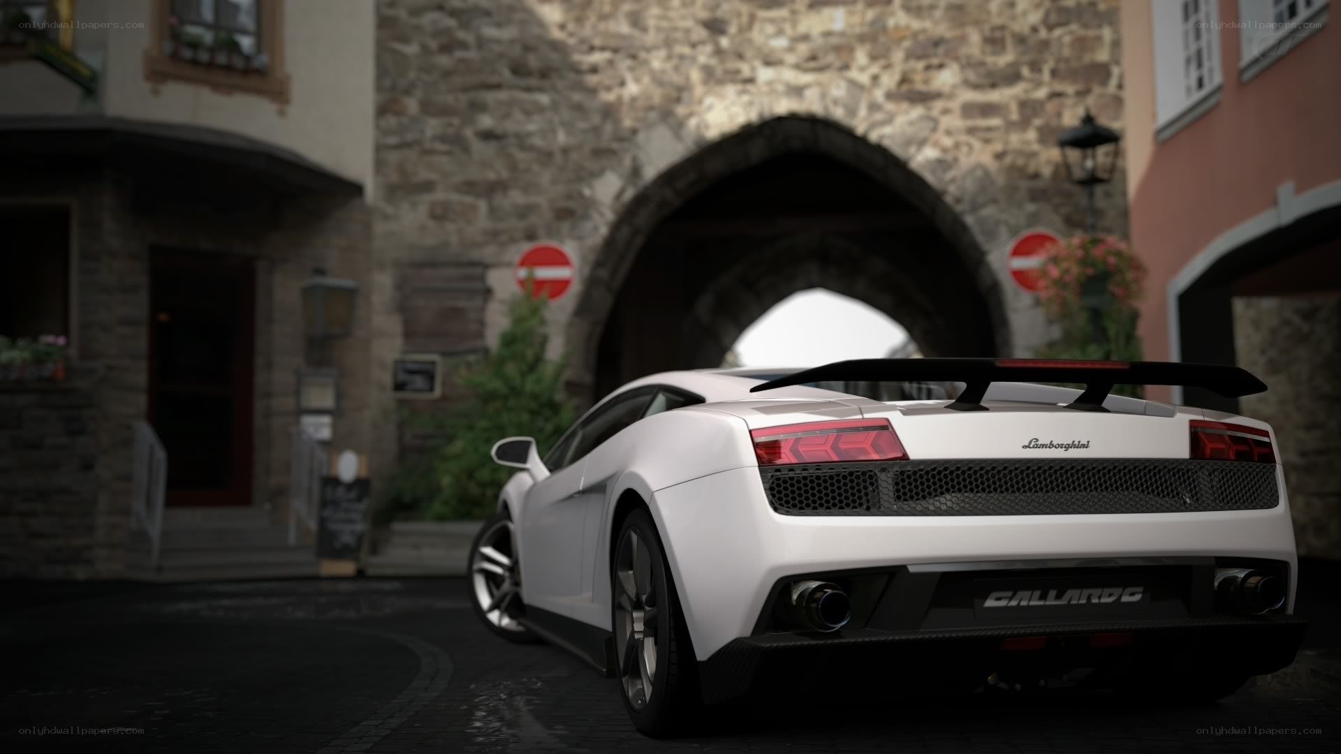 White Lamborghini Gallardo