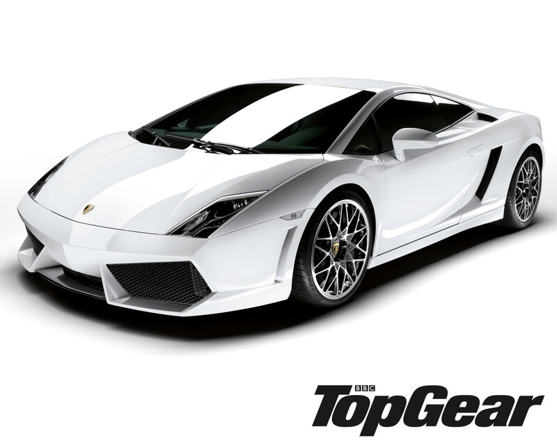 White Lamborghini Gallardo — Clean, Photograph, Car, Logo