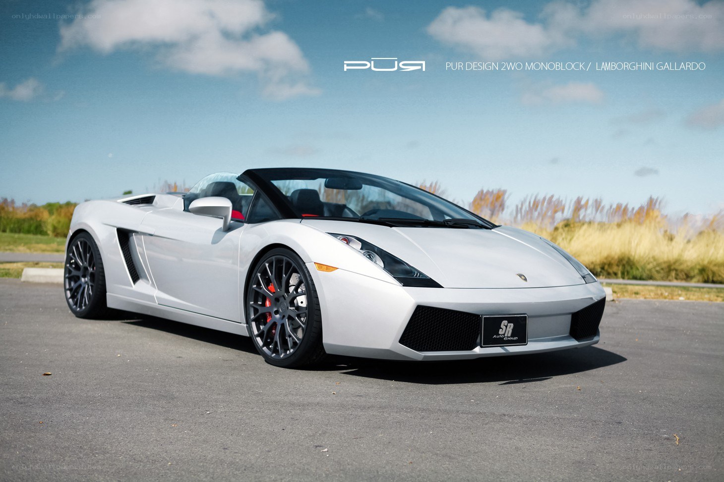 White Lamborghini Gallardo convertible