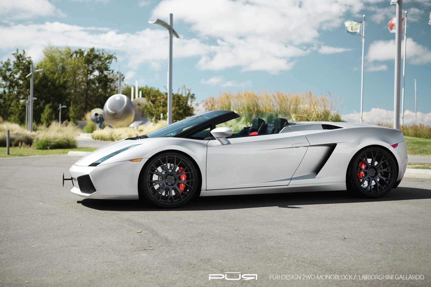 White Lamborghini Gallardo convertible
