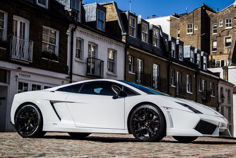 White Lamborghini Gallardo — Dramatic, Afternoon, Photograph, Car