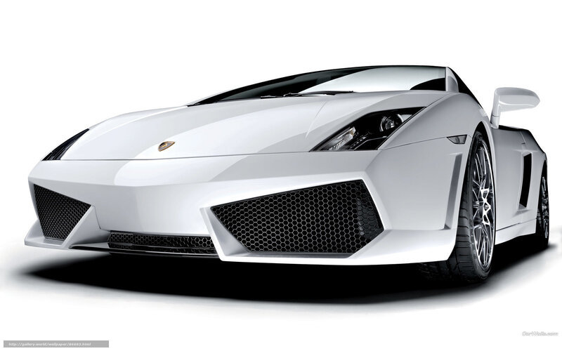 White Lamborghini Gallardo — Dramatic, Photograph, Car, Wheel