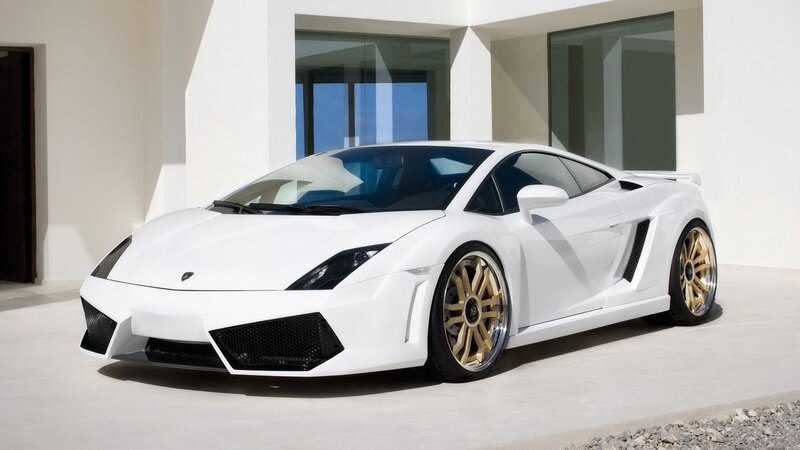 White Lamborghini Gallardo — Modern, Afternoon