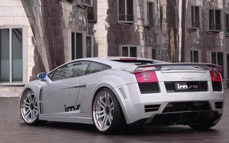 White Lamborghini Gallardo — Silver