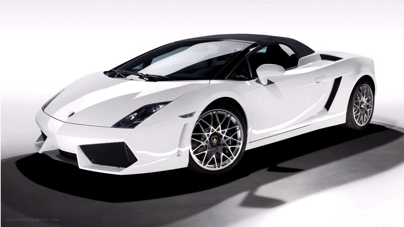 White Lamborghini Gallardo Spyder