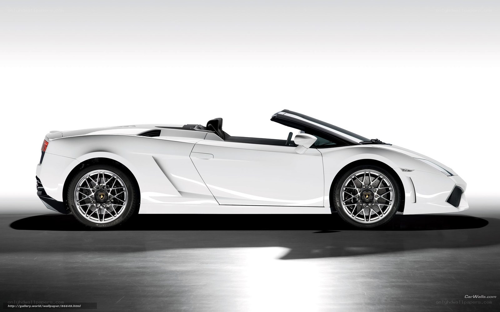 White Lamborghini Gallardo Spyder
