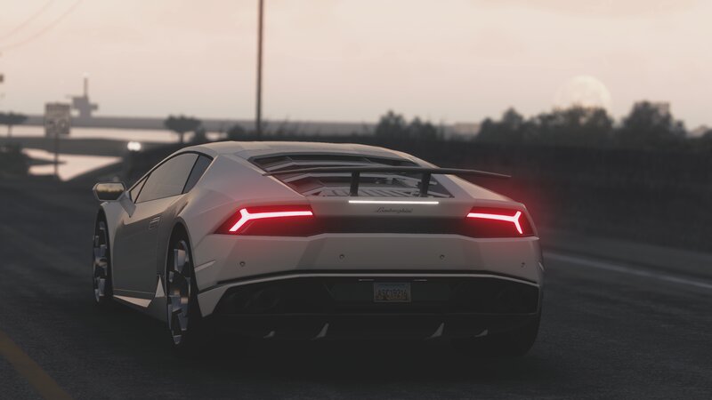 White Lamborghini Huracan — Calm