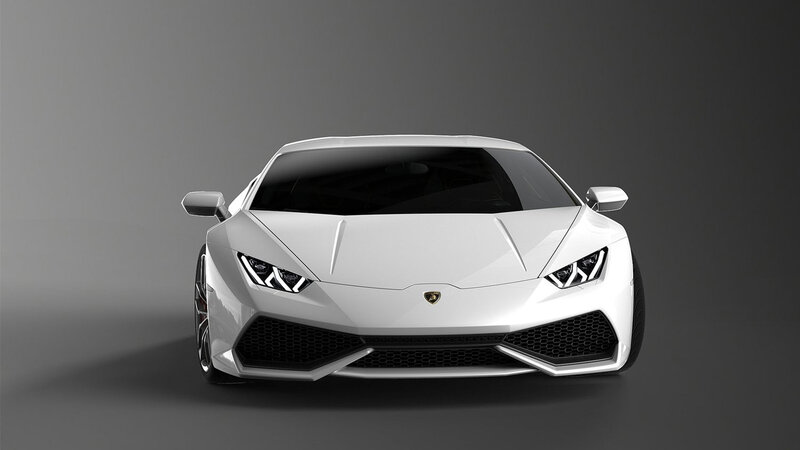 White Lamborghini Huracan — Dramatic, 3d Render