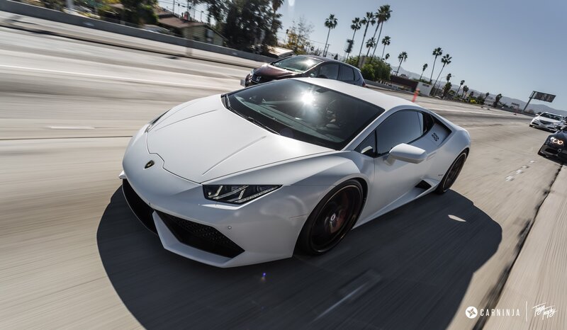 White Lamborghini Huracan — Dynamic, Afternoon, Photograph