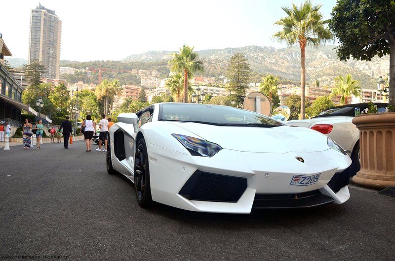White Lamborghini in Monaco