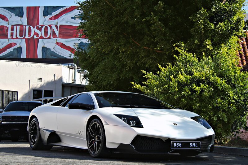 White Lamborghini Murcielago