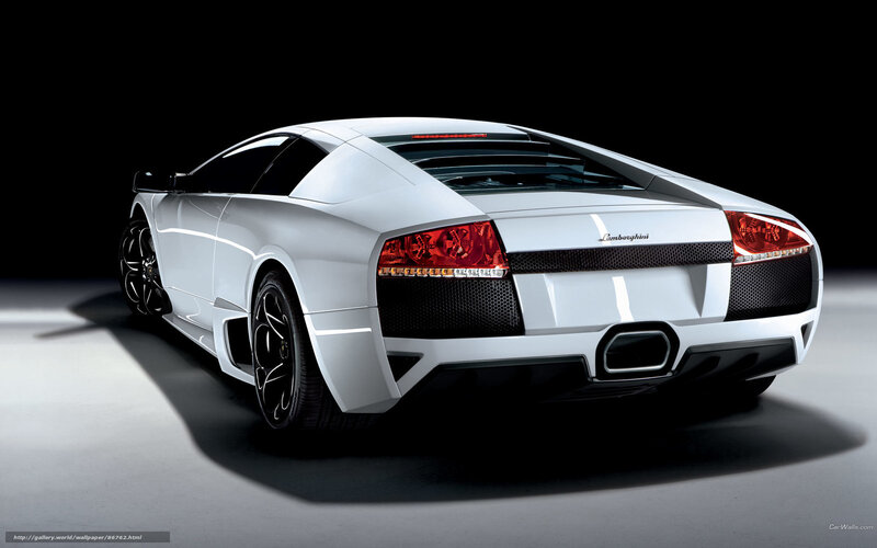 White Lamborghini Murcielago — Dramatic, Photograph, Car, Taillights