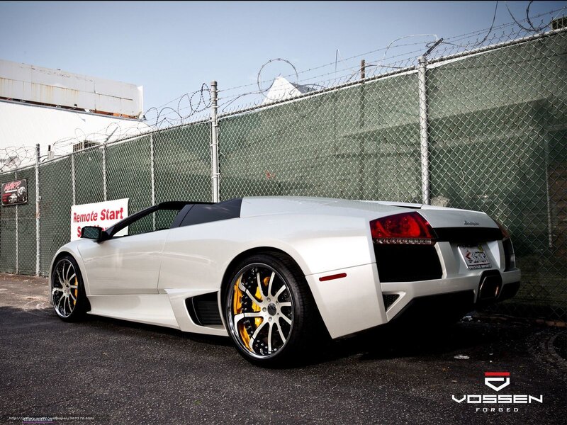White Lamborghini Roadster — Dramatic