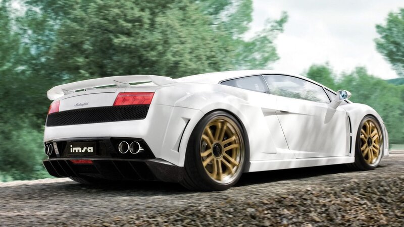 white lamborghini sports car