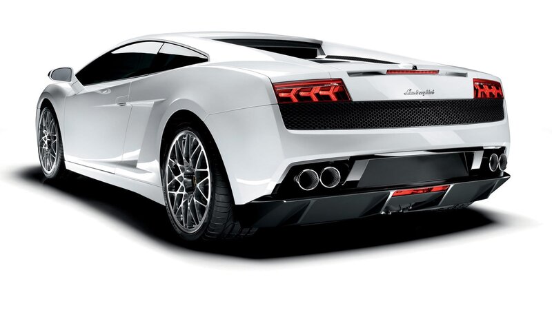 white lamborghini sports car