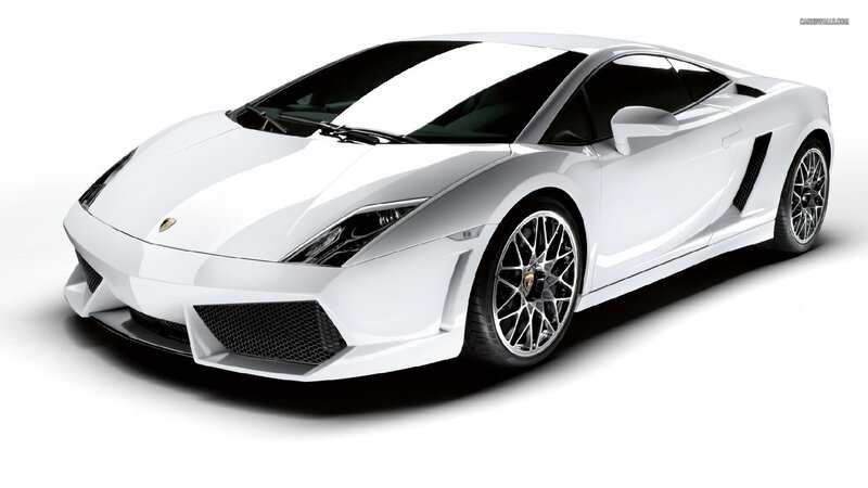 white lamborghini sports car