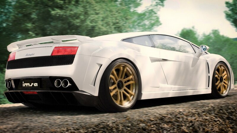 white lamborghini sports car