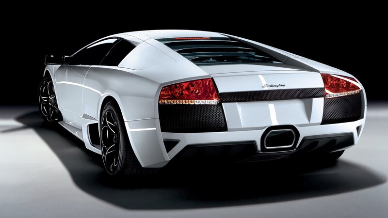 white lamborghini sports car