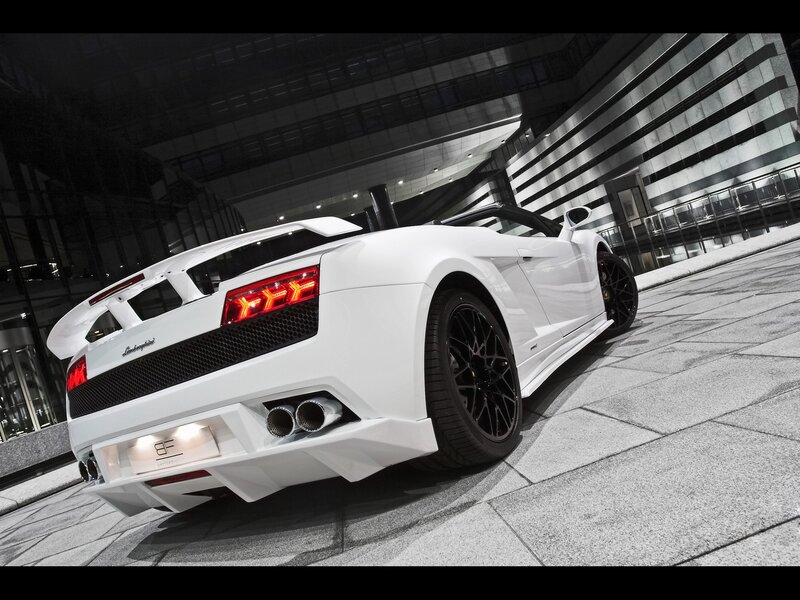 White Lamborghini sports car