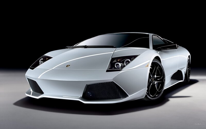 white lamborghini sports car