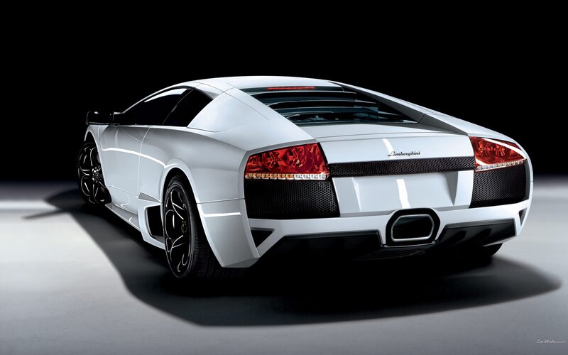 white lamborghini sports car