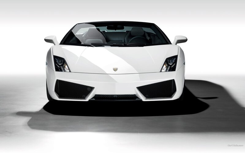 white lamborghini sports car
