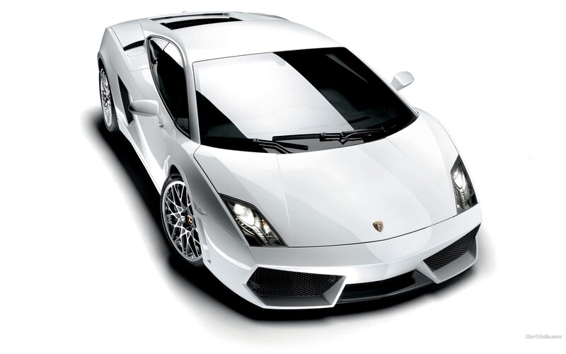 white lamborghini sports car