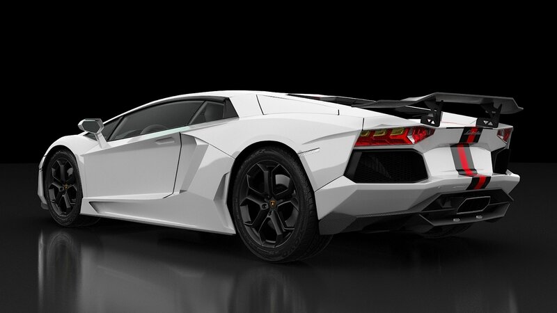 white lamborghini sports car
