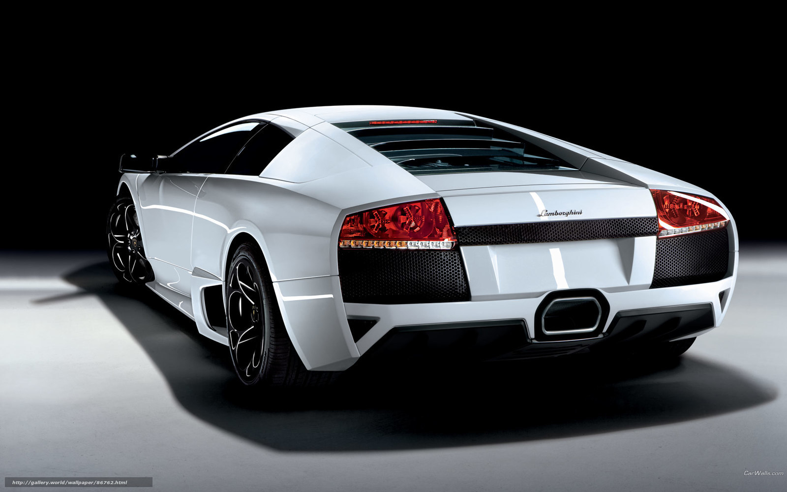 White Lamborghini sports car
