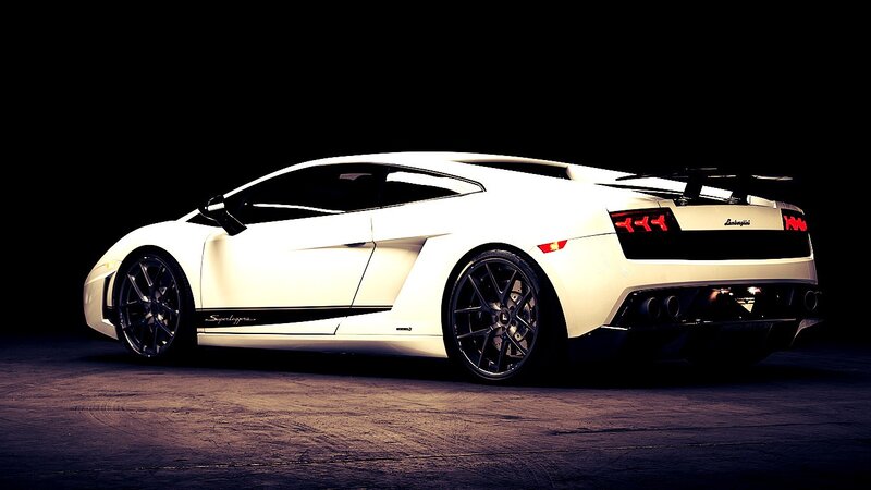 white lamborghini sports car